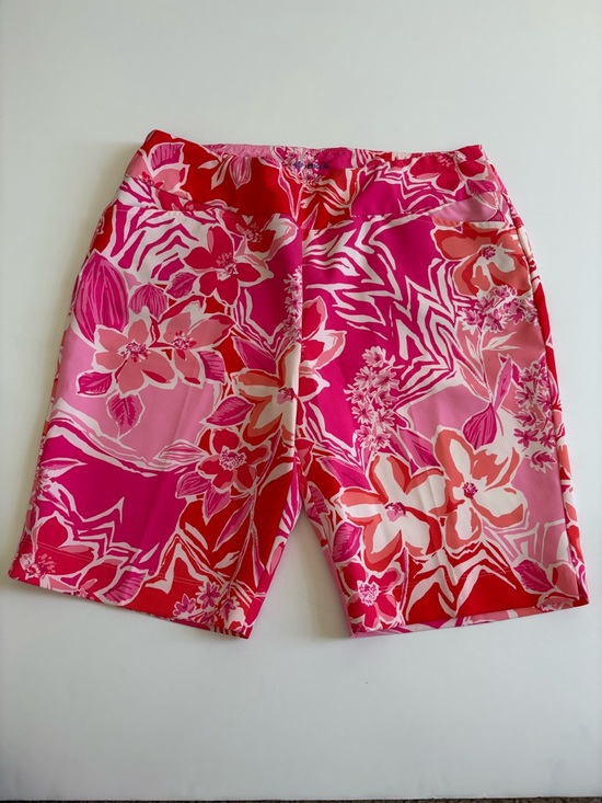 IBKUL Pants - Ibkul Pink Floral Shorts Size 12